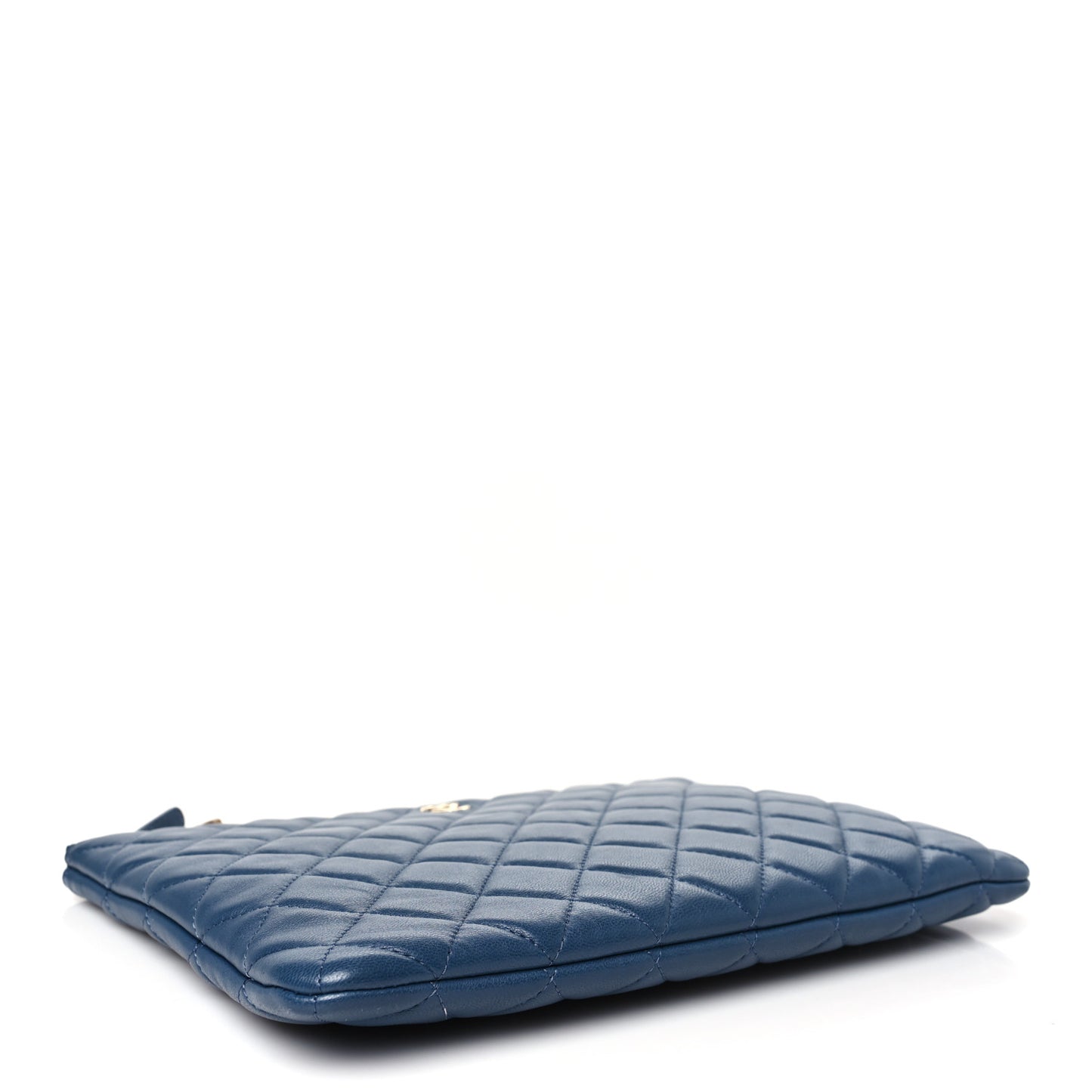 Lambskin Quilted Medium Cuba Cosmetic Case Navy
