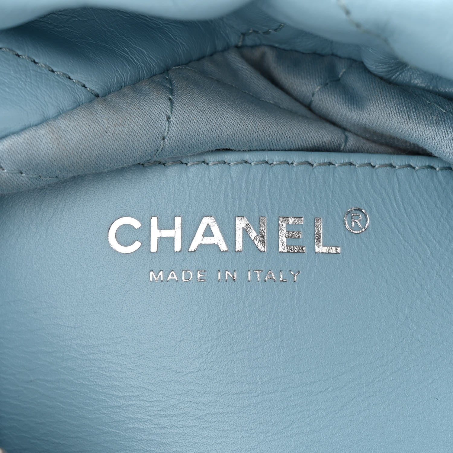 Chanel Shiny Calfskin Quilted Mini Chanel 22 Light Blue 6 of 10
