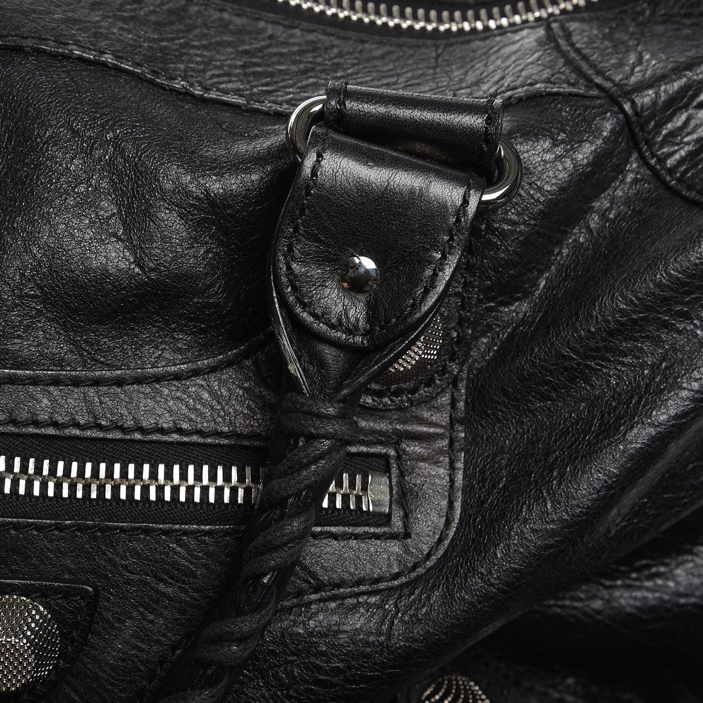 Agneau Giant 21 Silver Hardware Work Black