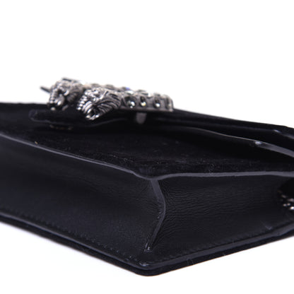 Gucci Velvet Super Mini Dionysus Shoulder Bag Black 7 of 12