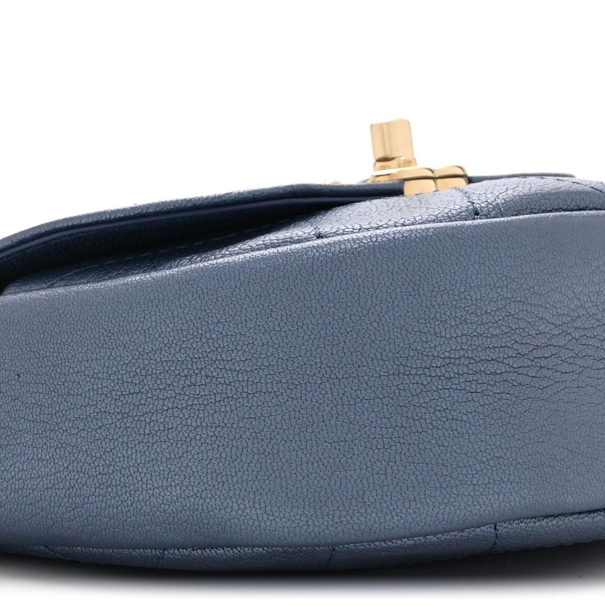 Goatskin Stitched Casual Trip Messenger Flap Blue