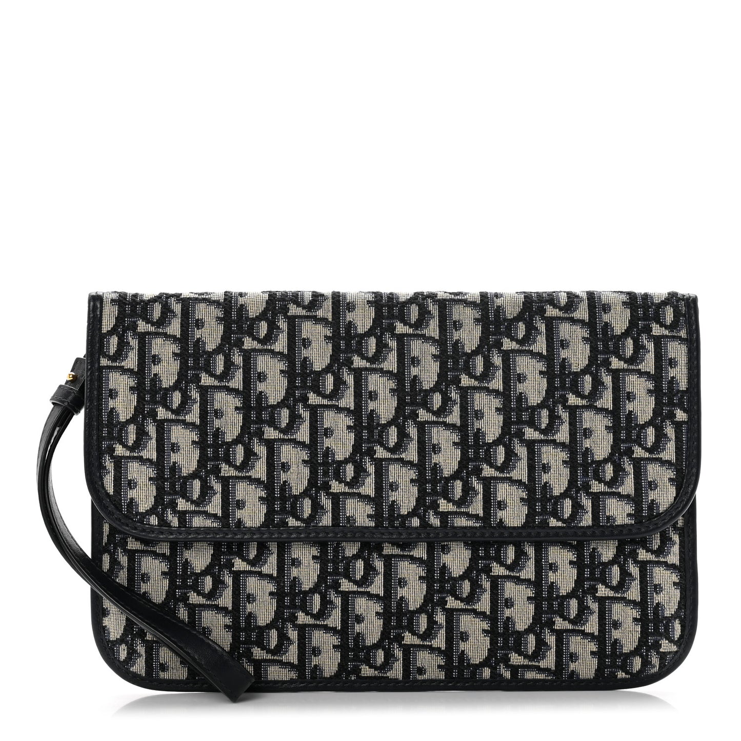 Oblique Flap Pouch Clutch Blue