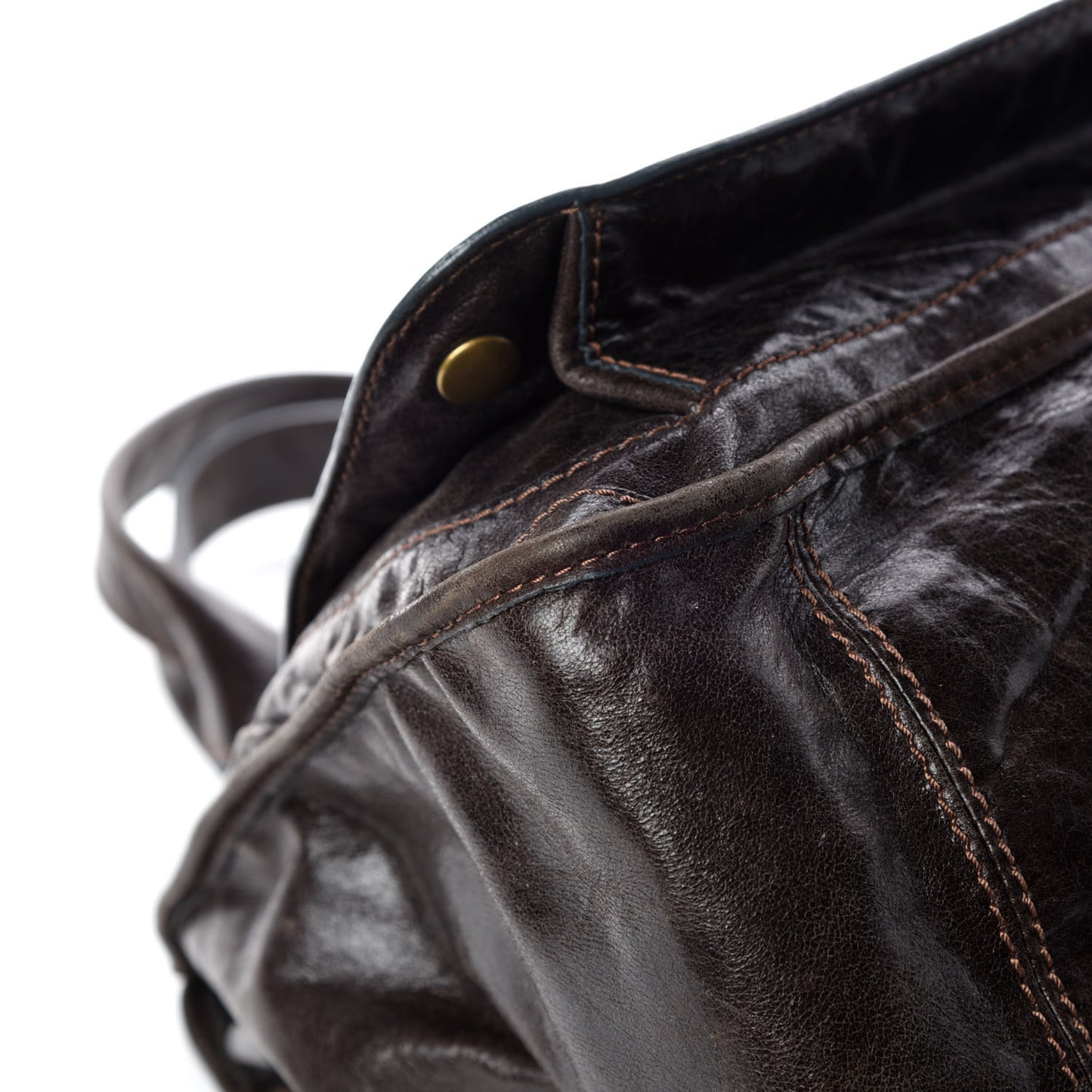 Calfskin Large Bay Tote Brown