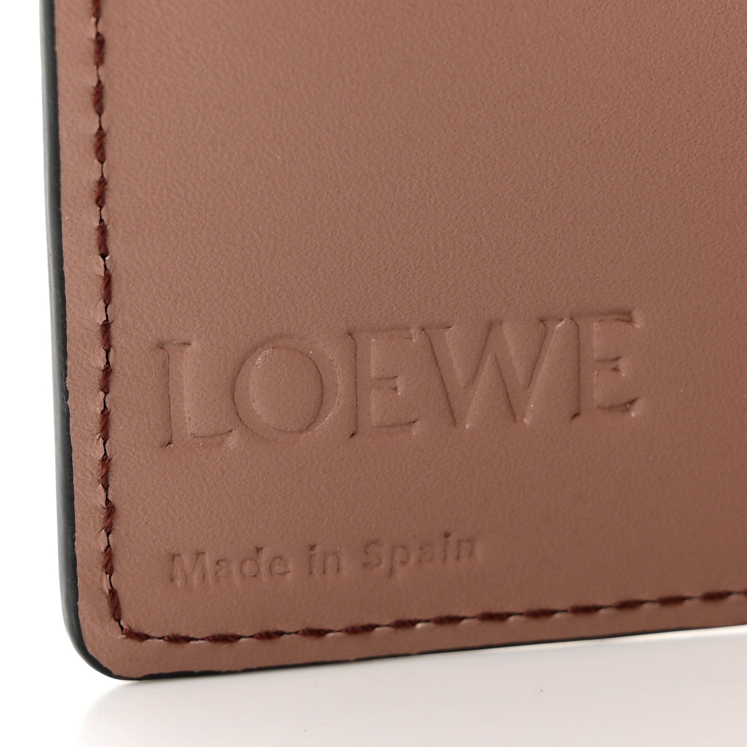 Loewe Calfskin Puzzle Zip Bi-Fold Wallet Dark Blush Dark Rust 6 of 7