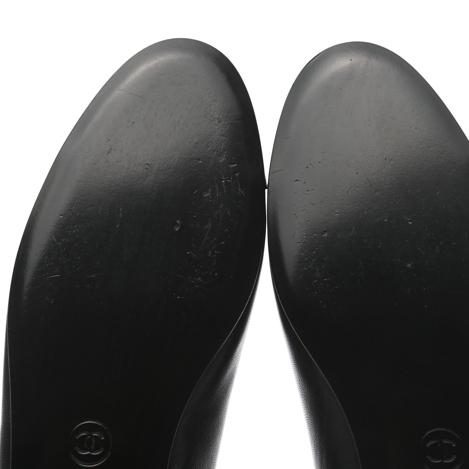 Chanel Lambskin Patent Cap Toe Ballerina Flats 39 Black 6 of 10