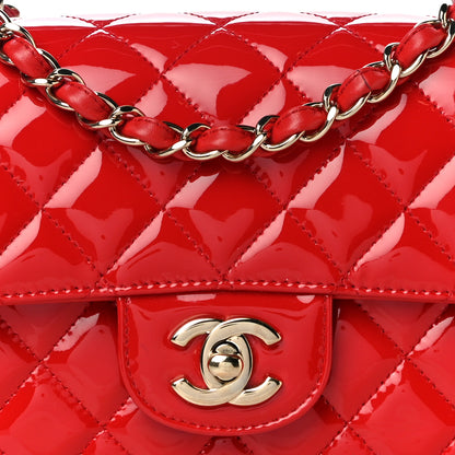 Chanel Patent Calfskin Quilted Mini Rectangular Flap Red 8 of 12