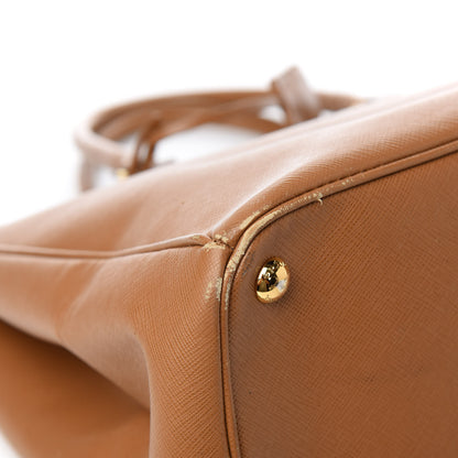 Prada Saffiano Large Galleria Double Zip Tote Caramel 13 of 17