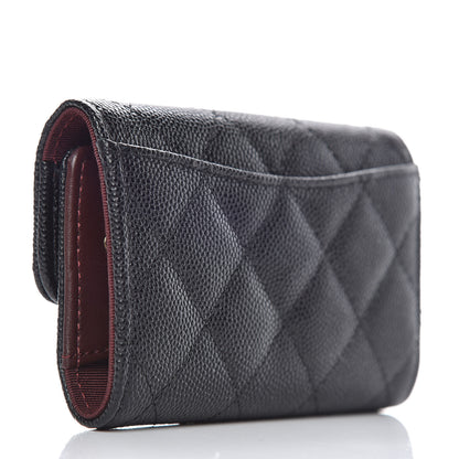 Chanel Caviar Quilted Classic 4 Key Holder Wallet Black 3 of 9