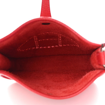 Hermes Taurillon Clemence Evelyne TPM Rouge Casaque 4 of 8