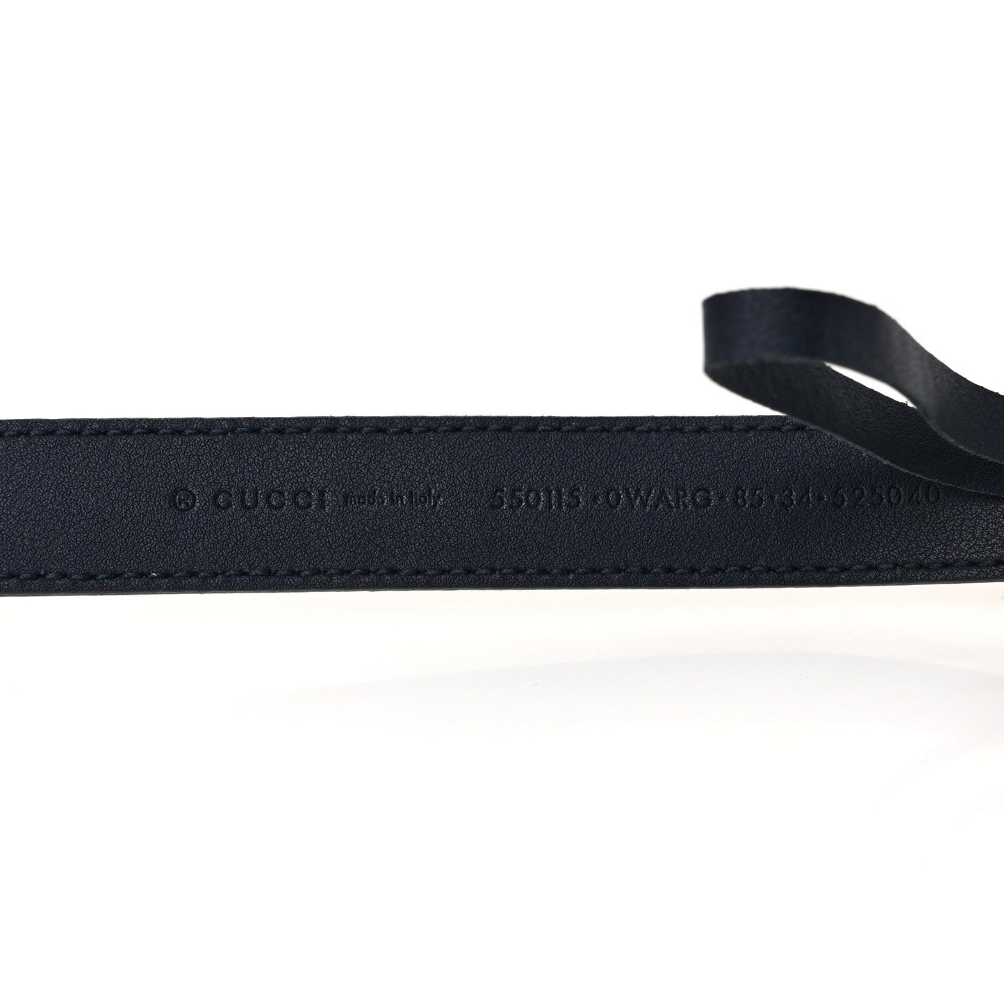 Calfskin 20mm Torchon Double G Sylvie Belt 85 34 Off White Blue Red
