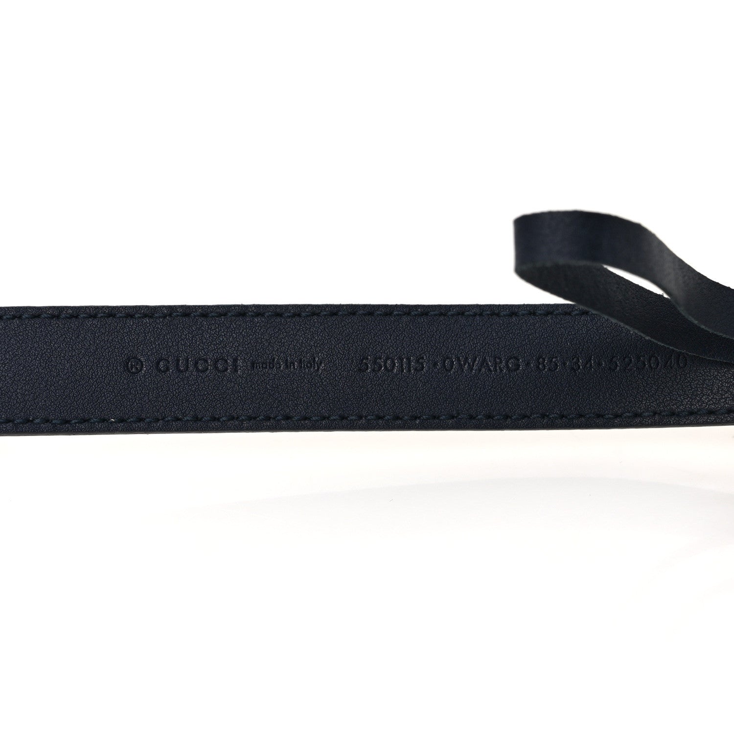 Gucci Calfskin 20mm Torchon Double G Sylvie Belt 85 34 Off White Blue Red 3 of 4