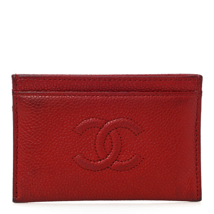 Chanel Caviar Timeless CC Card Holder Red 1 of 11