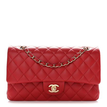 Chanel Lambskin Quilted Medium Double Flap Red 1 of 13
