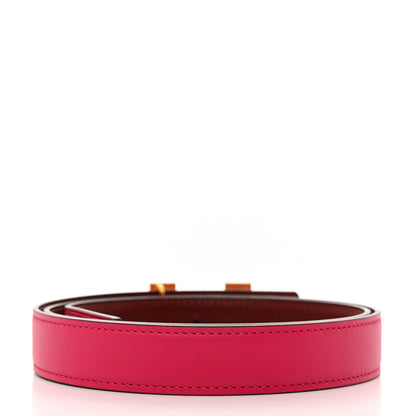 Hermes Epsom Swift Lizard 24mm Mini Constance H Belt 85 34 Orange Poppy Rose Mexico Rouge H 3 of 9
