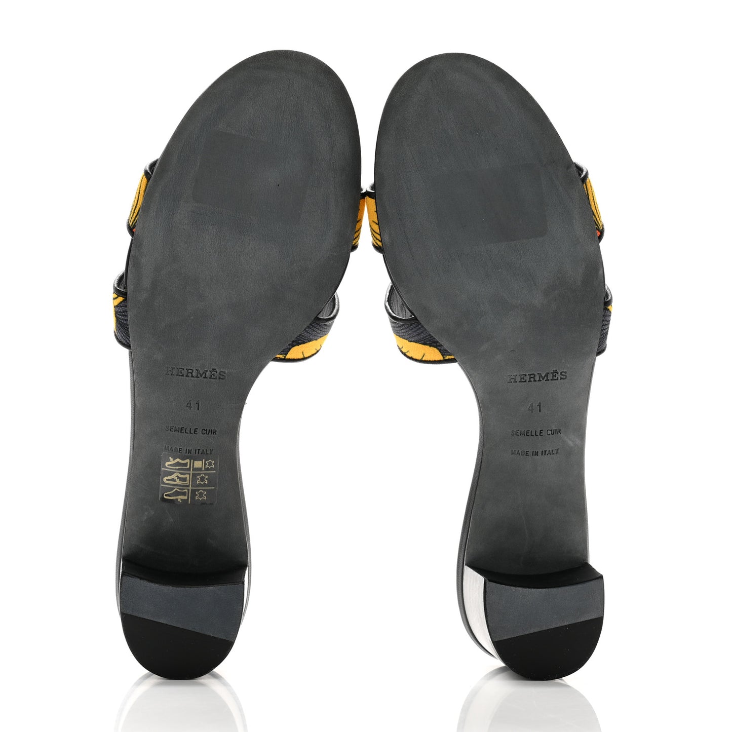 Cotton Canvas Nappa Iris Printed Oasis Sandals 41 Encre Black