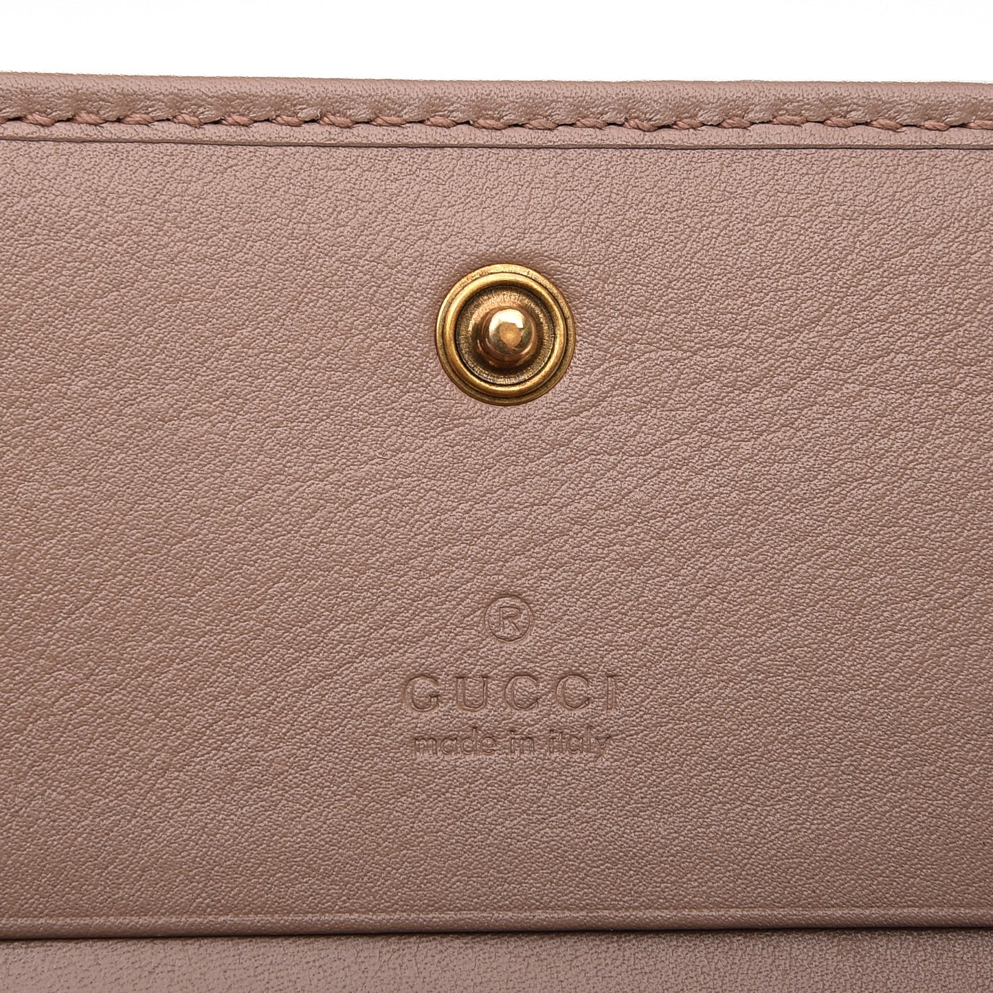 Calfskin Matelasse GG Marmont Card Case Porcelain Rose