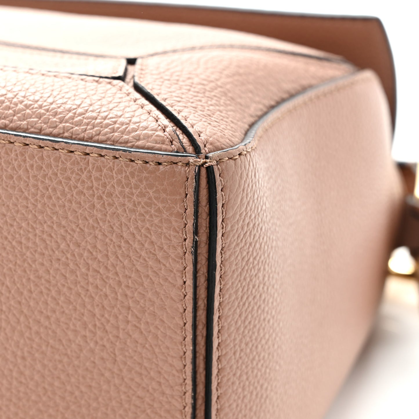 Grained Calfskin Small Puzzle Bag Dark Blush
