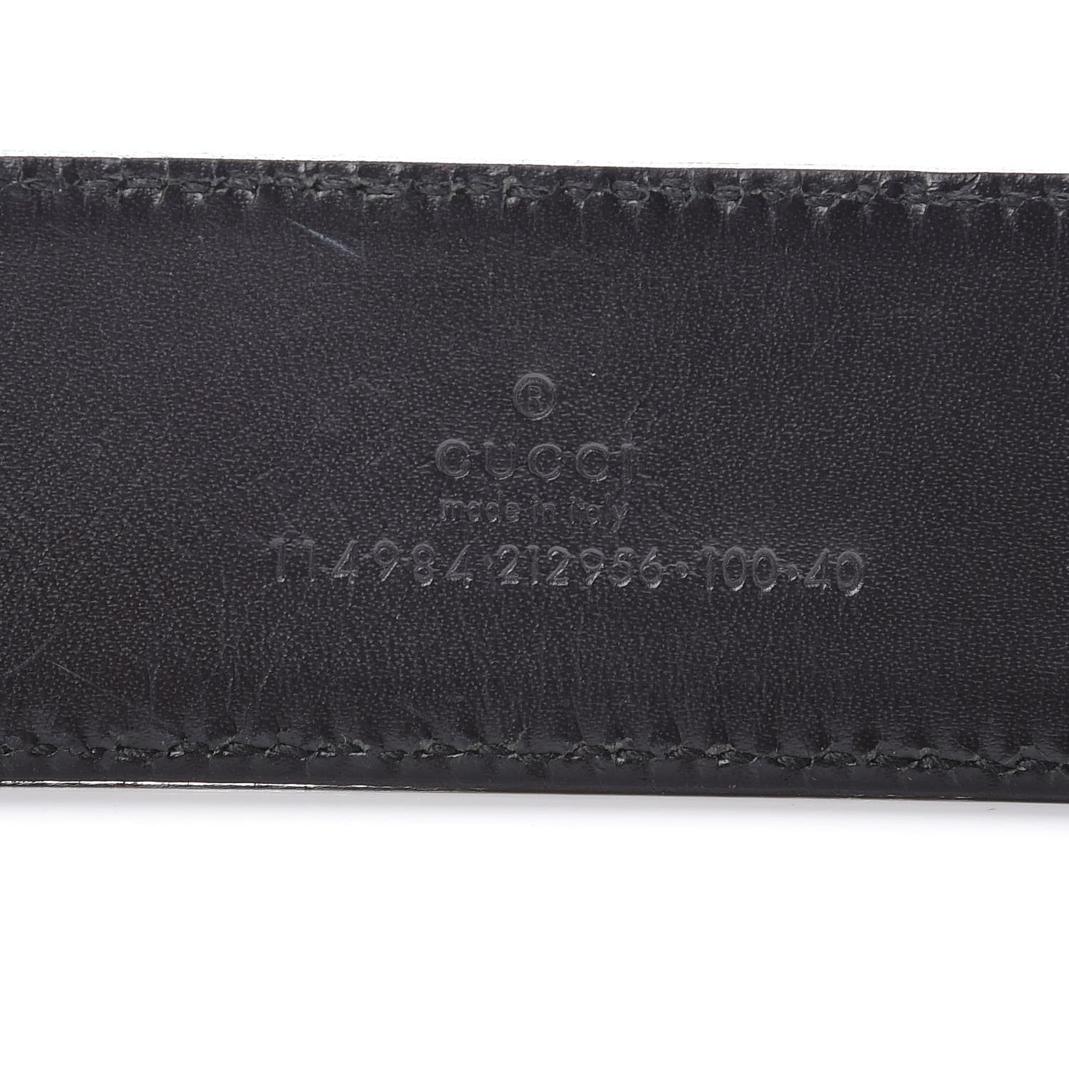 Gucci Calfskin Web Interlocking G Belt 100 40 Black 4 of 7