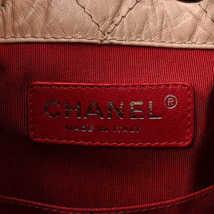 Chanel Aged Calfskin Quilted Small Gabrielle Backpack Beige Black 6 of 10