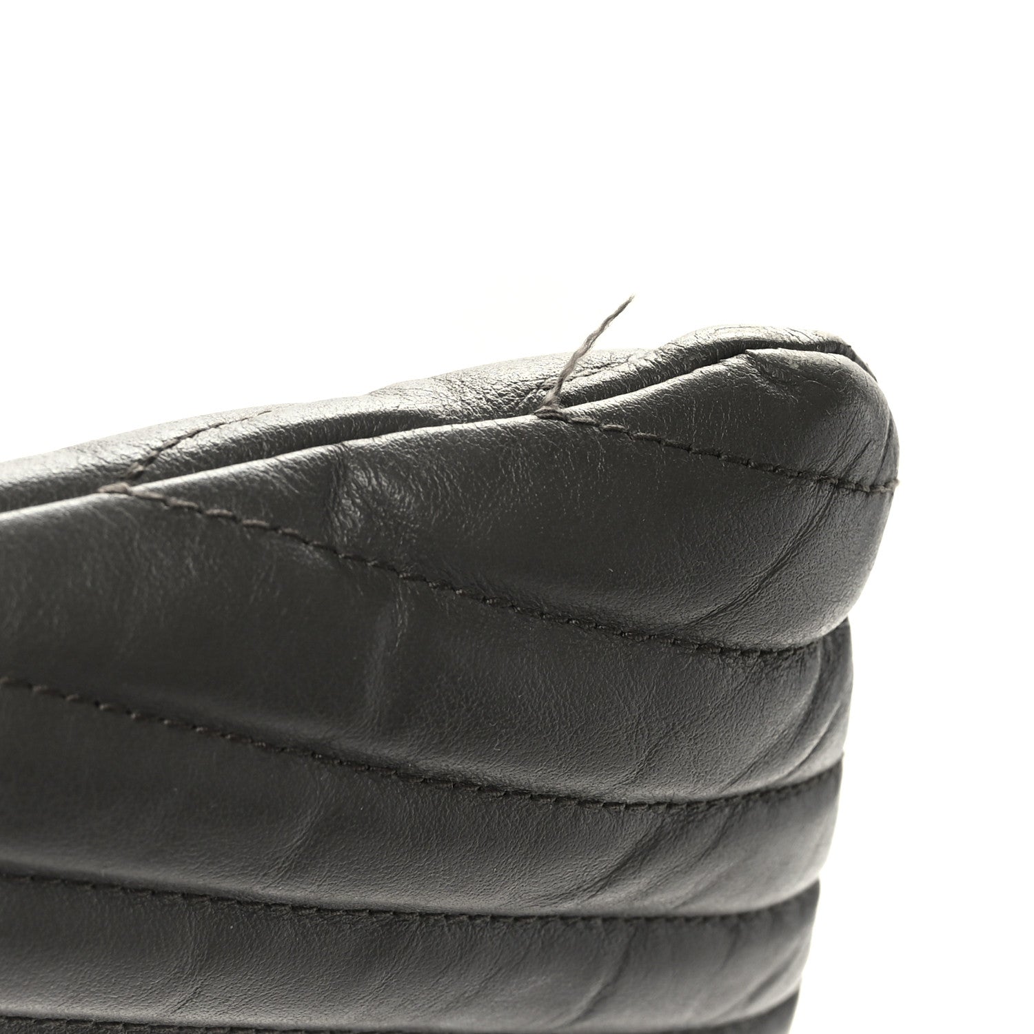Saint Laurent Calfskin Matelasse Chevron Monogram A5 Wristlet Earth 8 of 8