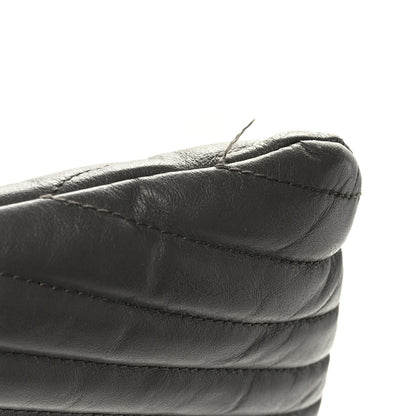 Saint Laurent Calfskin Matelasse Chevron Monogram A5 Wristlet Earth 8 of 8