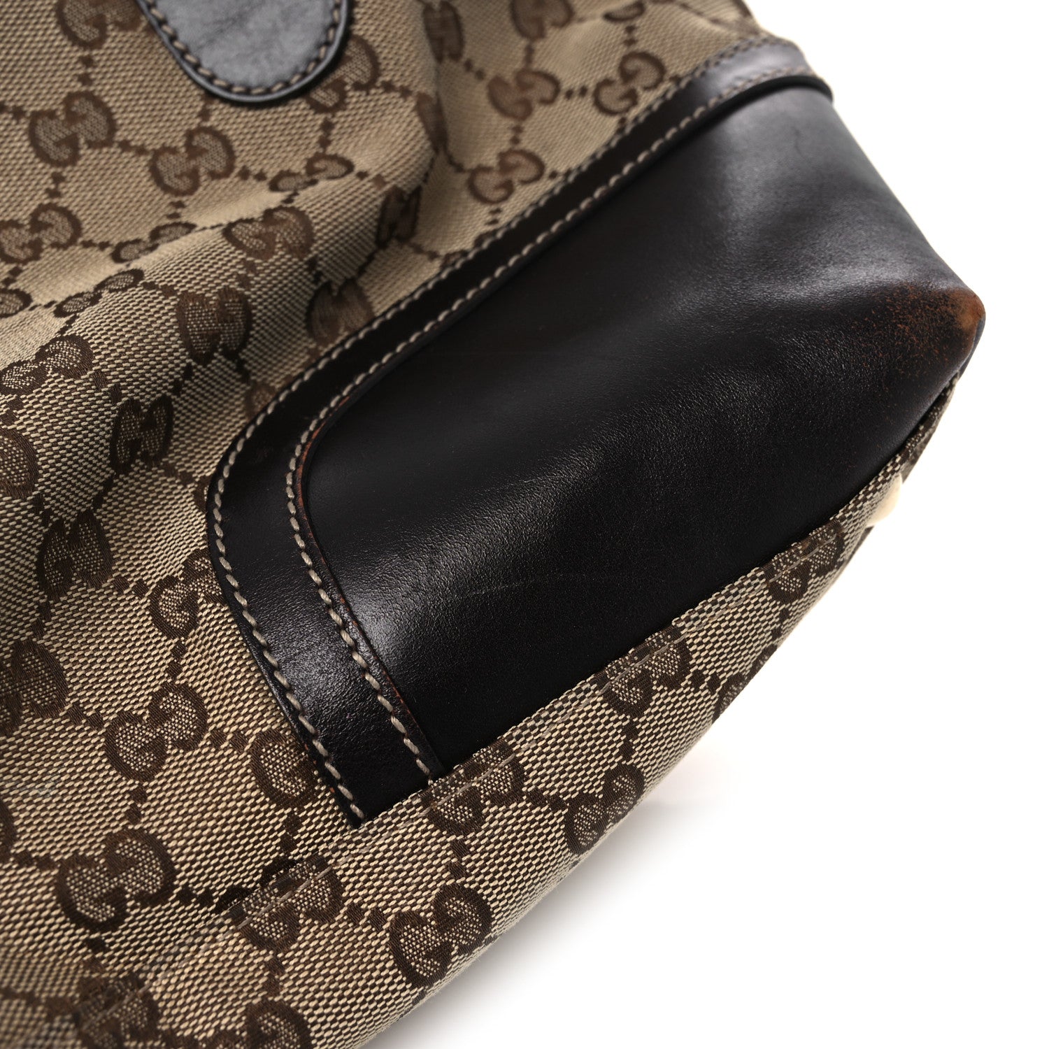 Gucci Monogram Sherry Line Horsebit Tote Dark Brown 15 of 18