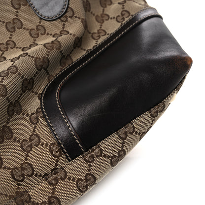 Gucci Monogram Sherry Line Horsebit Tote Dark Brown 15 of 18