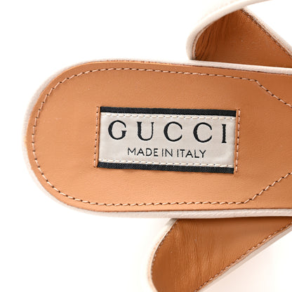 Gucci Quentin Granada Kid Horsebit 85mm Platform Sandals 36.5 Mystic White 6 of 9