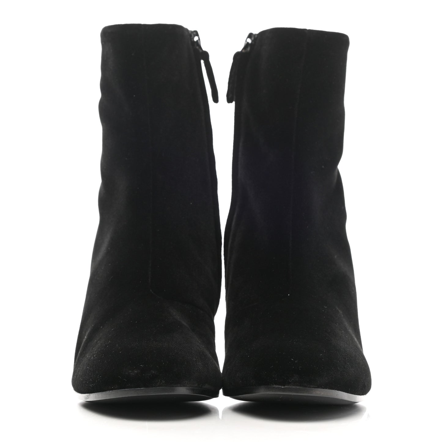 Smooth Velvet Ankle Boots 37.5 Black