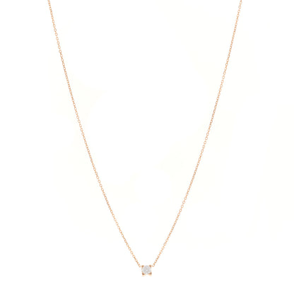 Cartier 18K Pink Gold Diamond .25ct C De Cartier Pendant Necklace 1 of 5