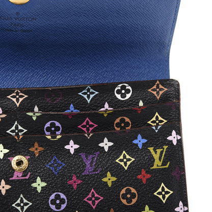 Louis Vuitton Monogram Multicolor Sarah Wallet Black Bleuet 8 of 10