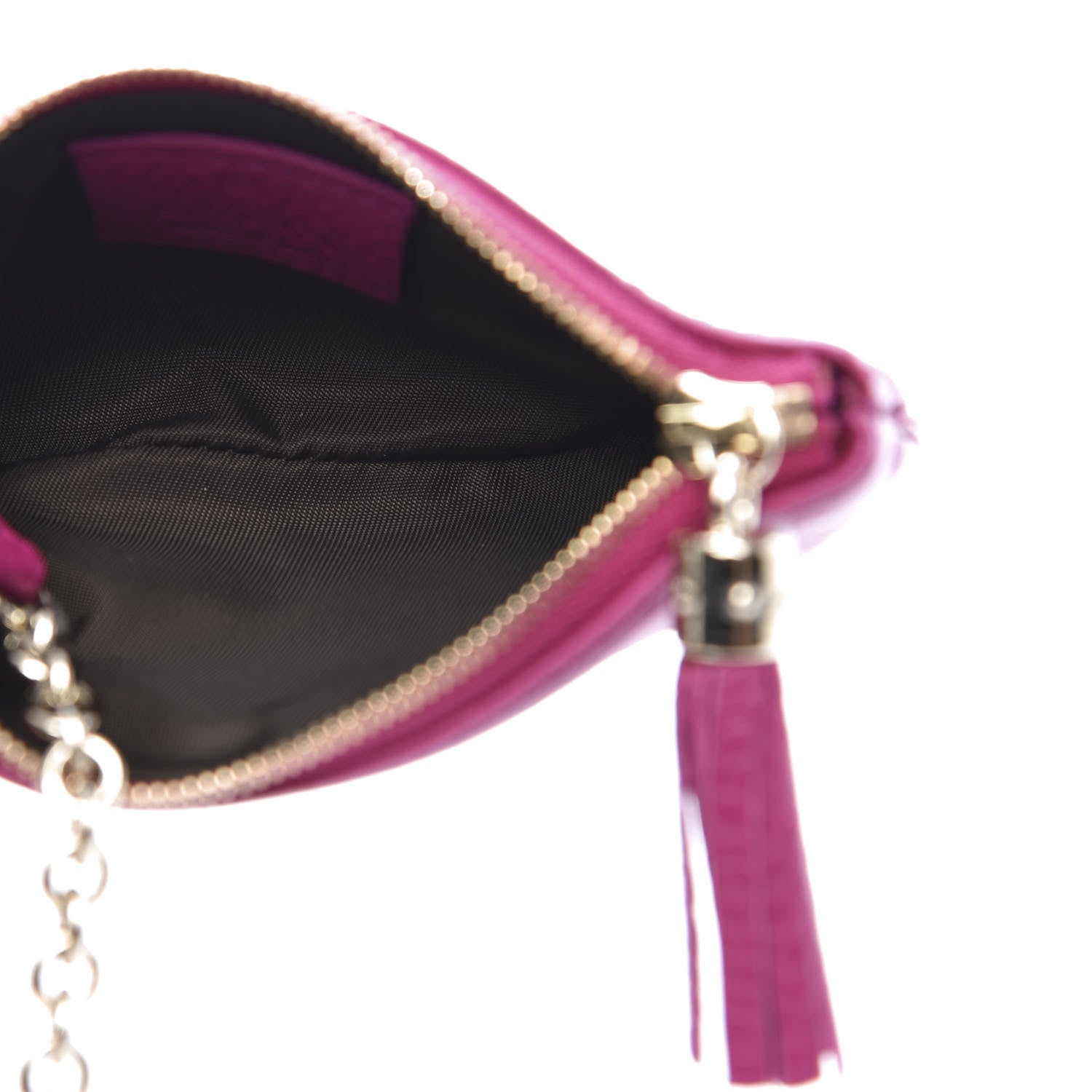 Gucci Pebbled Calfskin Soho Key Case Bright Bougainvillea 6 of 9