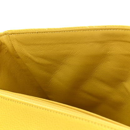 Chanel Caviar Quilted Jumbo Single Flap Yellow 11 of 11