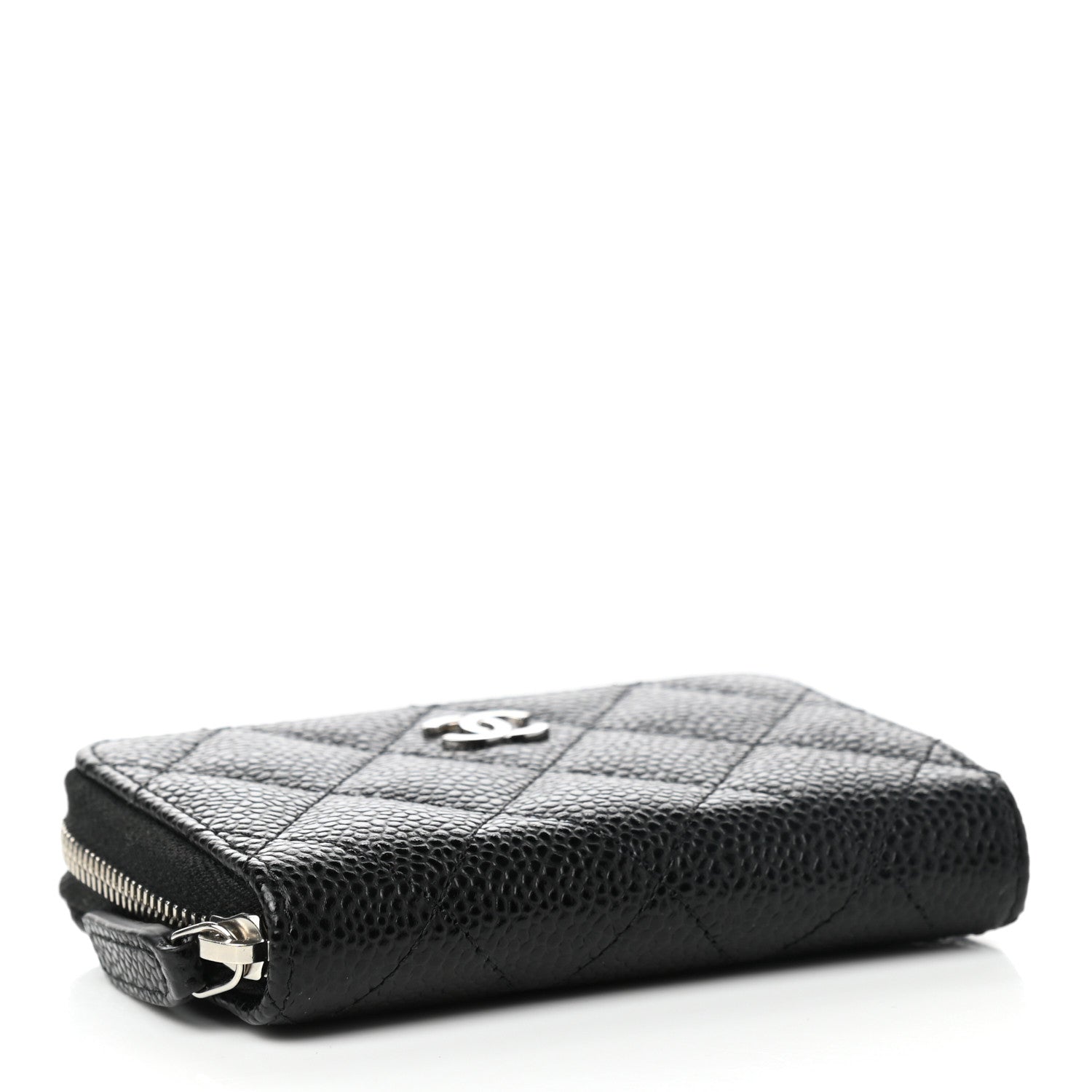 Chanel Caviar Quilted Zip Coin Purse Black 4 of 7