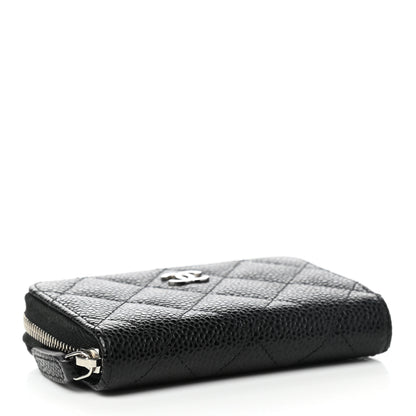 Chanel Caviar Quilted Zip Coin Purse Black 4 of 7