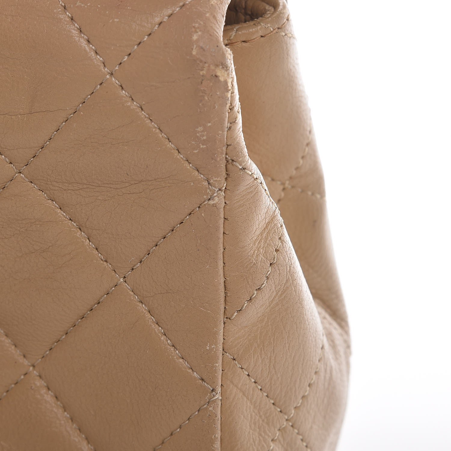 Chanel Lambskin Quilted Small Single Flap Beige 13 of 15