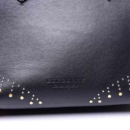 Burberry Smooth Calfskin Riveted Small Banner Tote Black 19 of 19