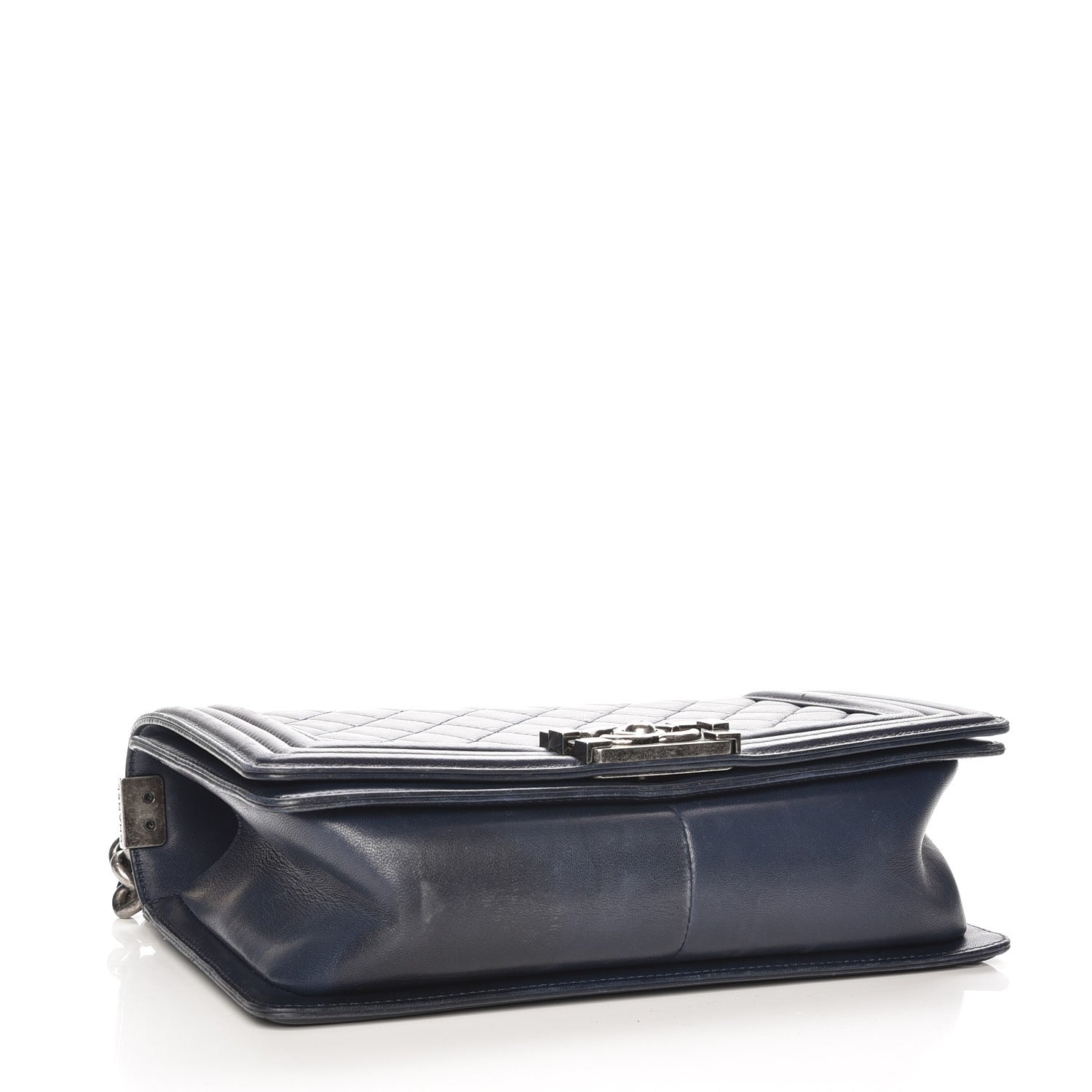 Chanel Lambskin Quilted Medium Boy Flap Dark Blue 4 of 13
