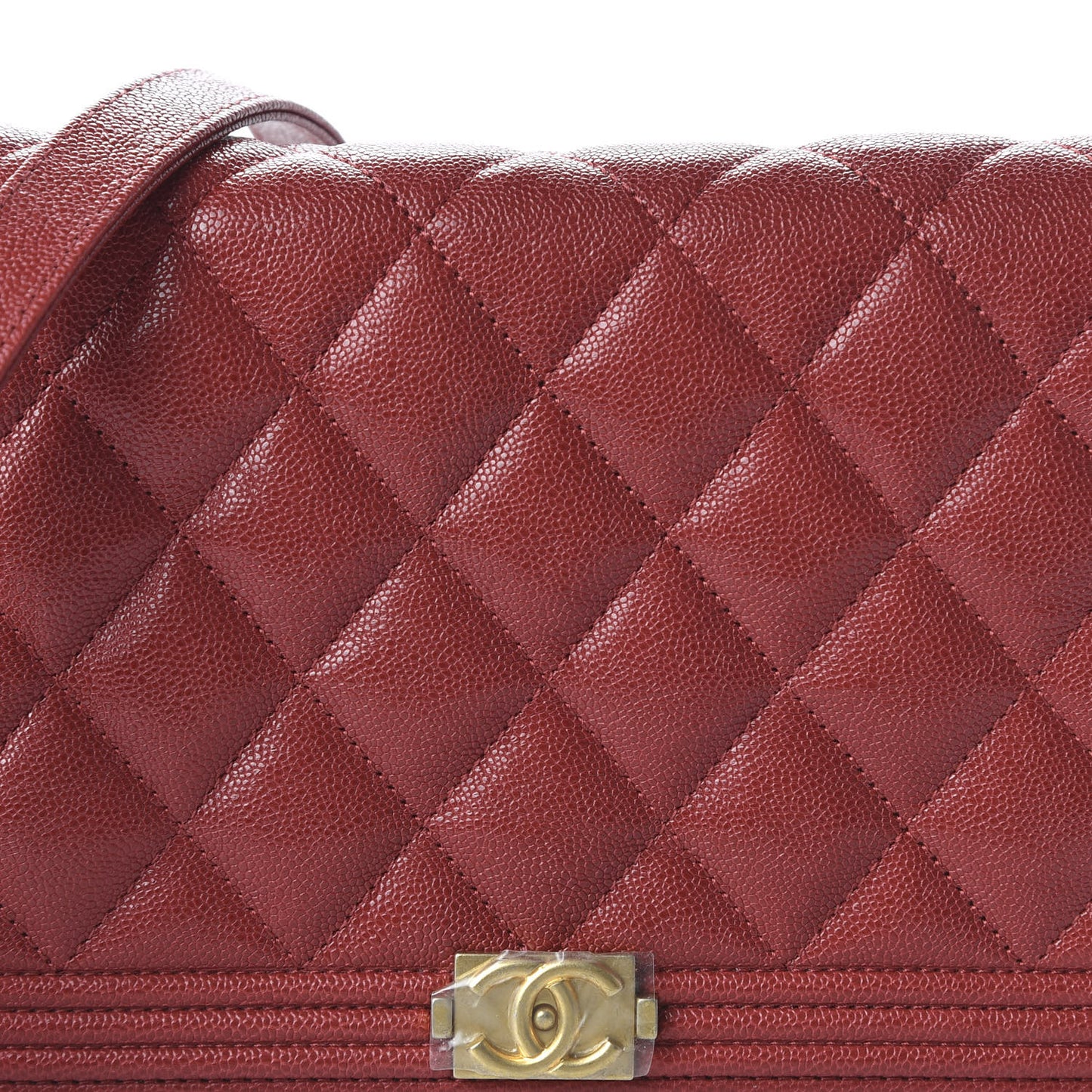 Caviar Quilted Boy Wallet On Chain WOC Red