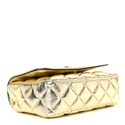 Versace Metallic Nappa Quilted Small Medusa Chain Crossbody Gold 4 of 10