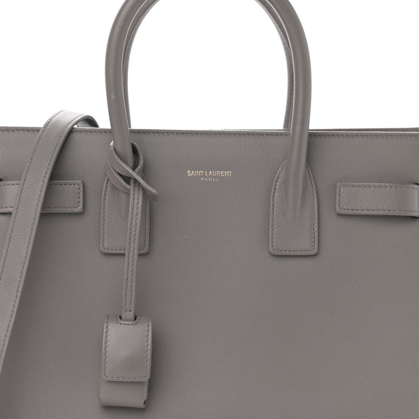Grained Calfskin Baby Sac De Jour Fog