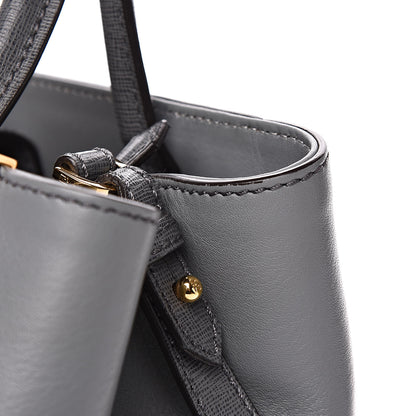 Fendi Vitello Elite Petite 2Jours Tote Grigio Grigio Chiaro 11 of 11