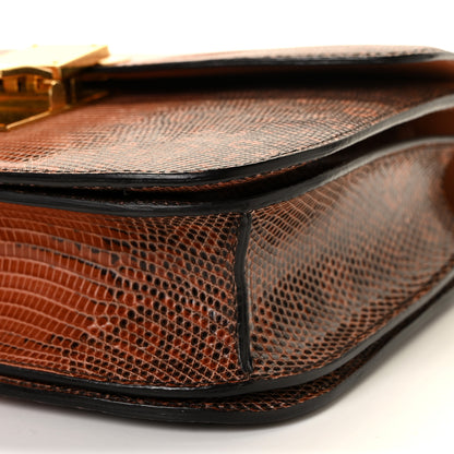 Celine Lizard Medium Classic Box Flap Bag Cognac 7 of 7
