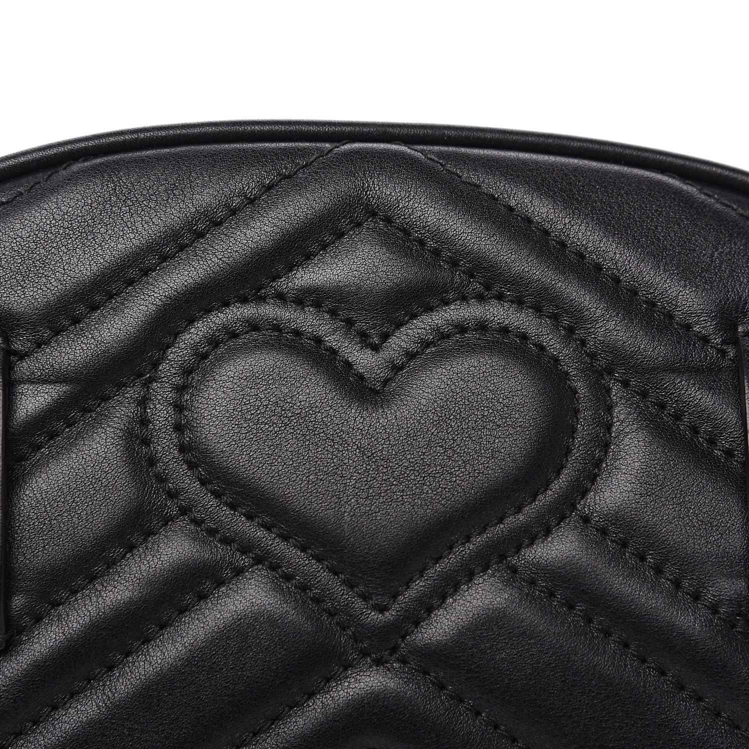 Gucci Calfskin Matelasse GG Marmont Belt Bag 85 34 Black 9 of 12