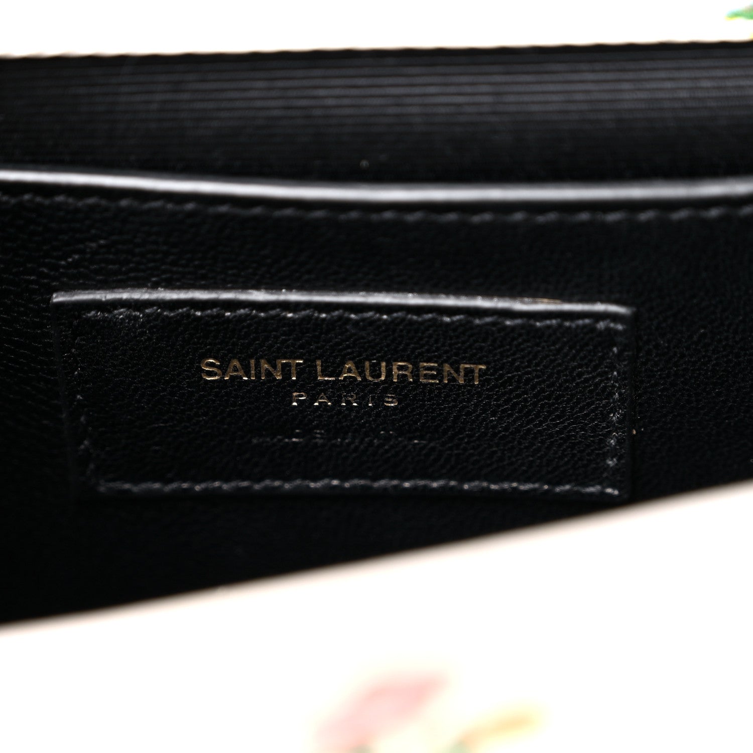 Saint Laurent Calfskin Prairie Flower Printed Small Classic Monogram Kate Satchel White 7 of 15