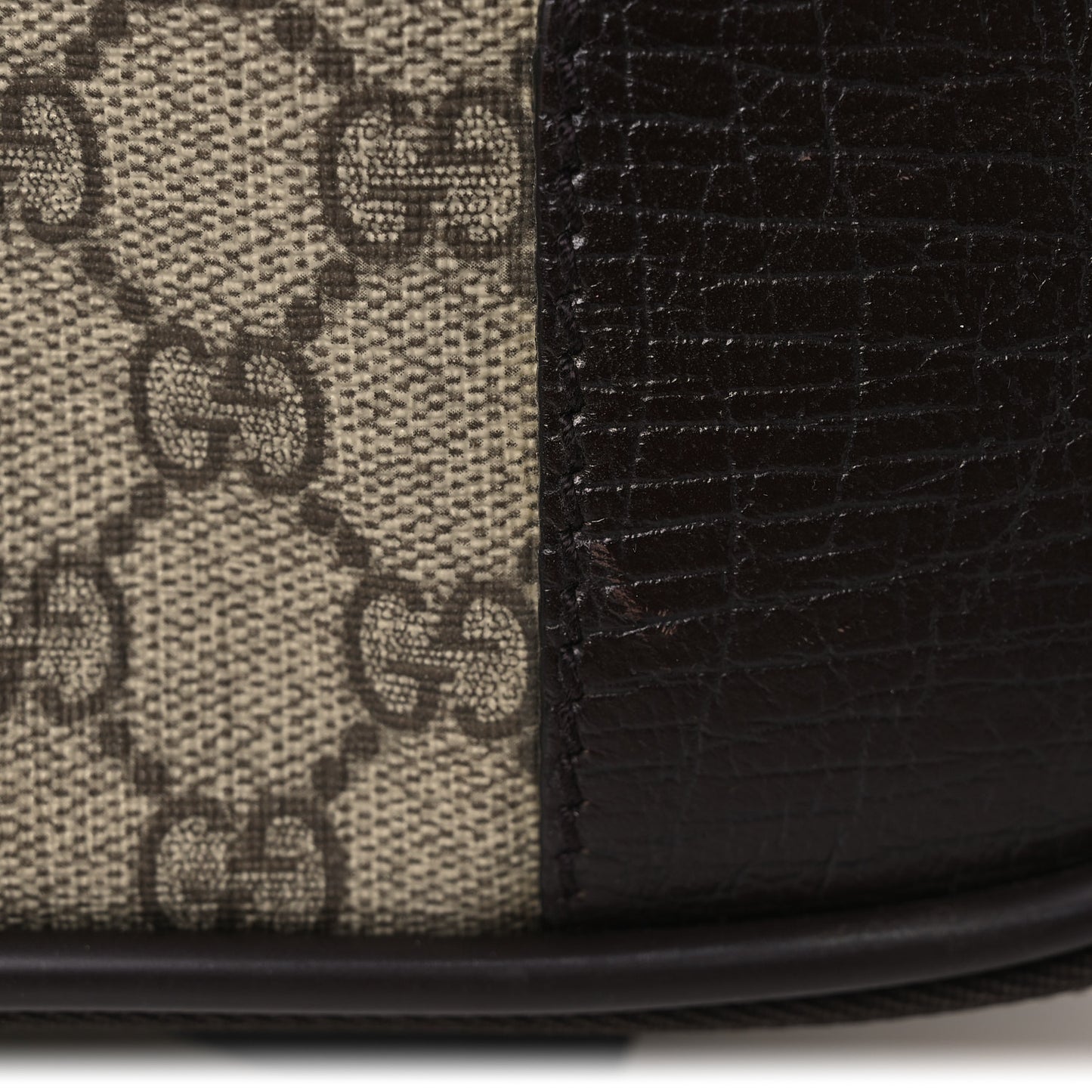 GG Plus Monogram Small Web Trolley Brown