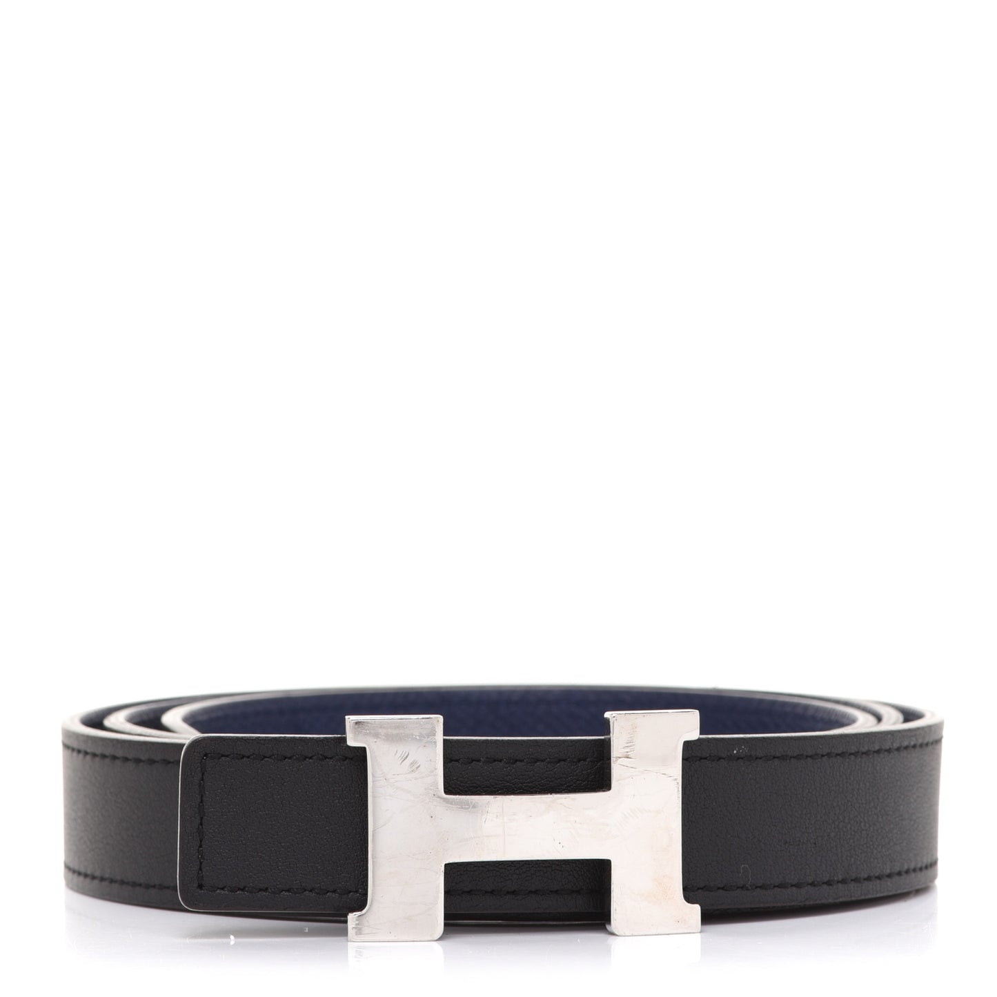 Swift Epsom 24mm Mini Constance H Belt 90 Black Bleu Saphir