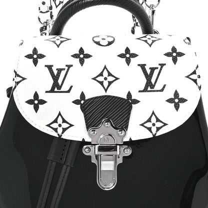 Louis Vuitton Patent Monogram Hot Springs Backpack Black White 8 of 10