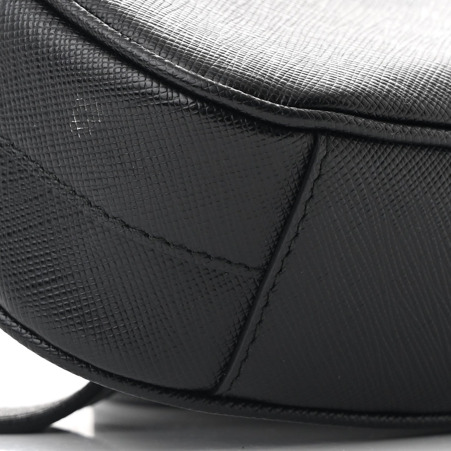 Saffiano Lux Logo Belt Bag Black