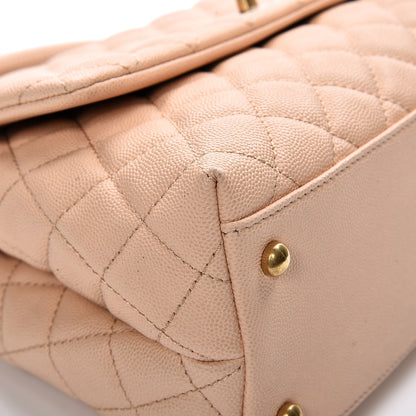 Chanel Caviar Quilted Small Coco Handle Flap Light Beige 9 of 13